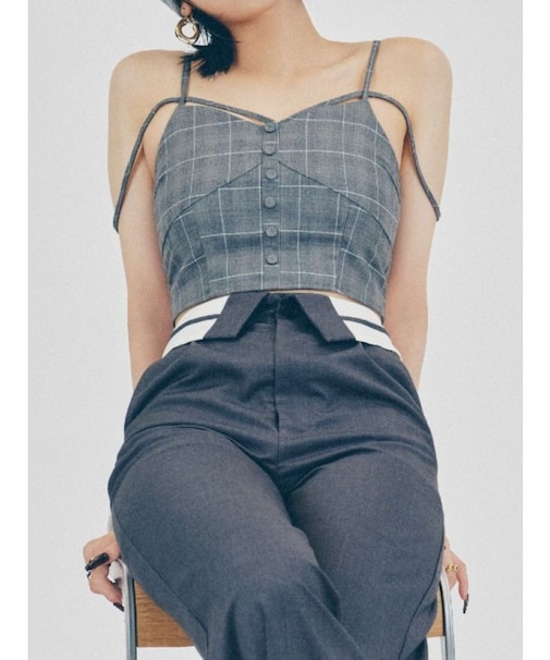 ストラップチェックキャミソール