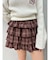フリルチェックミニスカート
