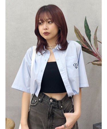 ワンポイントショートシャツ