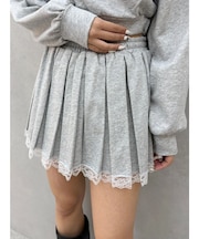 プリーツスウェットミニスカート【セットアップ着用可能】