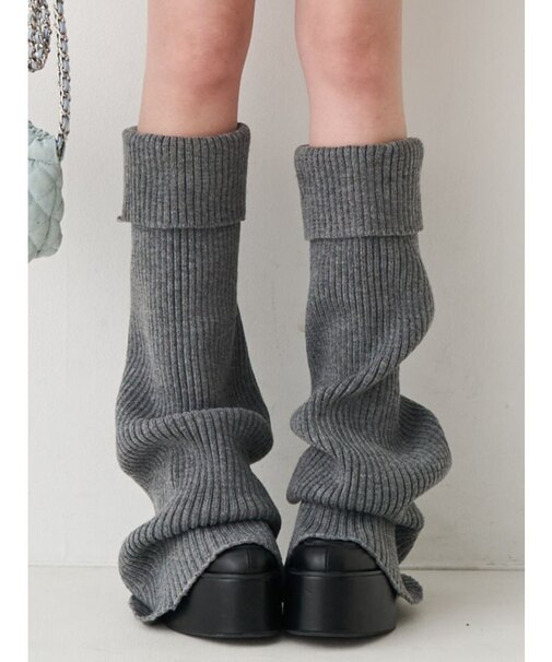 レッグウォーマーセットチャンキーヒールローファー