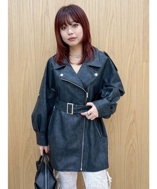 オーバーサイズライダースジャケット