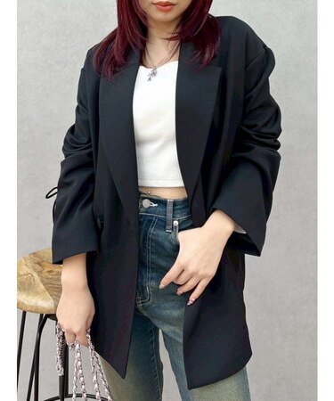 レースアップテーラードジャケット【セットアップ着用可能】