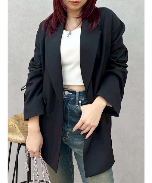 レースアップテーラードジャケット【セットアップ着用可能】