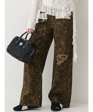 グラフィックワイドパンツ