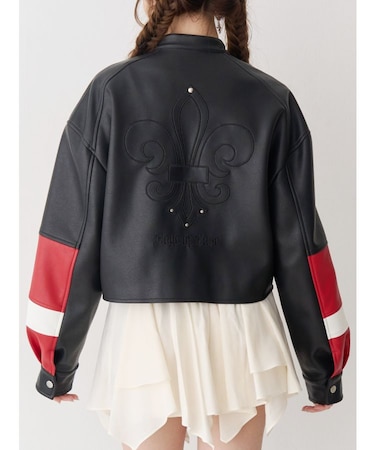 エンブレムドッキングバイカーブルゾン【セットアップ着用可能】