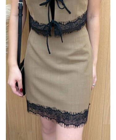 レースコンビミニスカート【セットアップ着用可能】