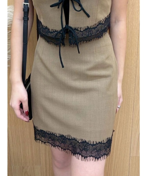 レースコンビミニスカート【セットアップ着用可能】