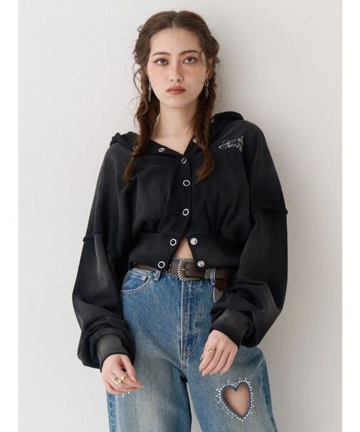 パウダーショートスウェットフーディー【セットアップ着用可能】