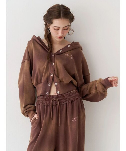 パウダーショートスウェットフーディー【セットアップ着用可能】