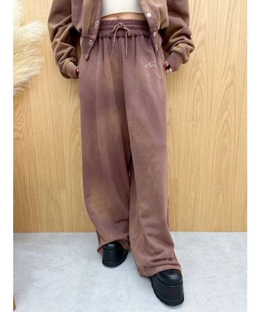 パウダースウェットワイドパンツ【セットアップ着用可能】