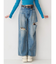 カットアウトワイドデニムパンツ【セットアップ着用可能】
