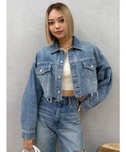 ヴィンテージライクカラーデニムブルゾン【セットアップ着用可能】