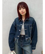ヴィンテージライクカラーデニムブルゾン【セットアップ着用可能】
