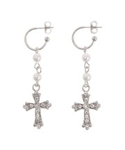 STONE CROSS MOTIF ピアス