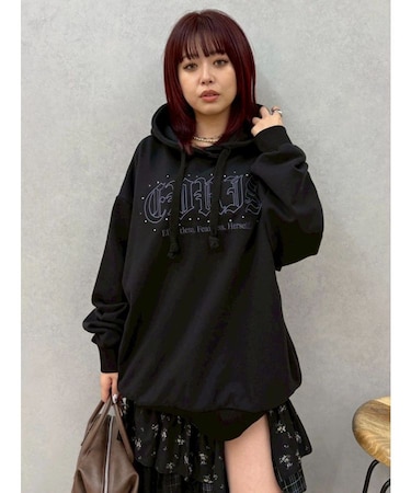 EVRISロゴオーバーサイズフーディー