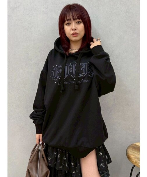 EVRISロゴオーバーサイズフーディー