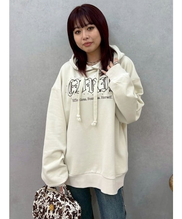 EVRISロゴオーバーサイズフーディー