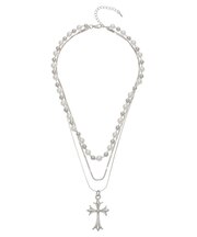 PEARL MIX CHAIN 3連 ネックレス