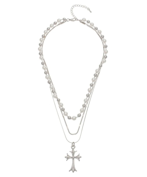 PEARL MIX CHAIN 3連 ネックレス