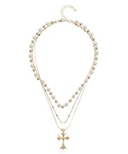 PEARL MIX CHAIN 3連 ネックレス