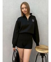 ワンポイントロゴニットロンパース