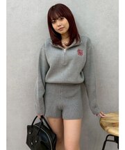 ワンポイントロゴニットロンパース