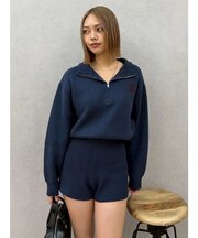 ワンポイントロゴニットロンパース