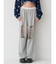 レースドッキングダメージスウェットワイドパンツ【セットアップ着用可能】