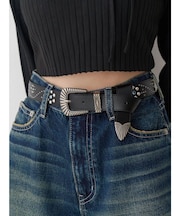 オリジナルスタッズバックルベルト