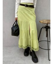 スリットロングティアードスカート