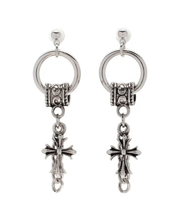 CHAIN CROSS MOTIF ピアス