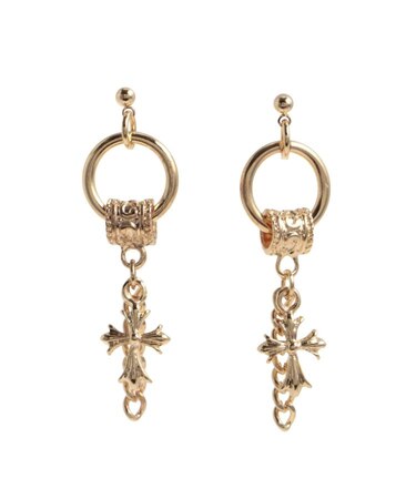 CHAIN CROSS MOTIF ピアス