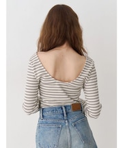 バックオープンショートリブトップス