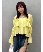 フリルボリュームチュニック