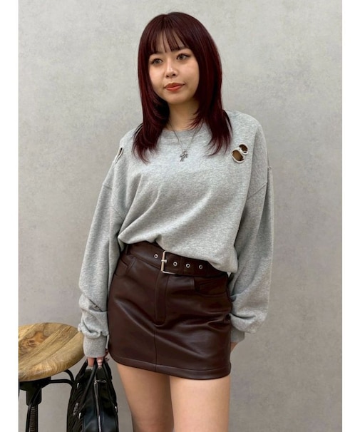 ピグメントダメージスウェットトップス