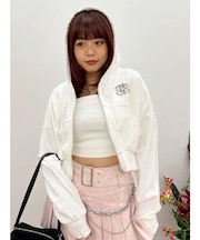 ワンポイントロゴショートパーカー【セットアップ着用可能】