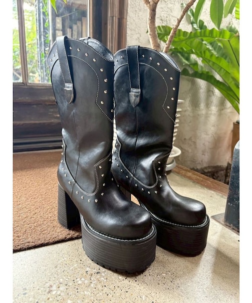 ウエスタンプラットフォームブーツ