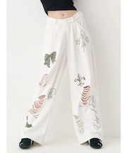 グラフィックデザインワイドパンツ