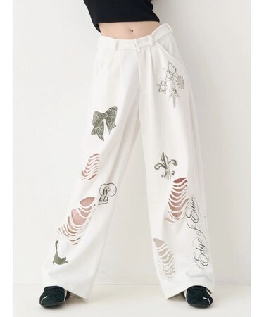 グラフィックデザインワイドパンツ