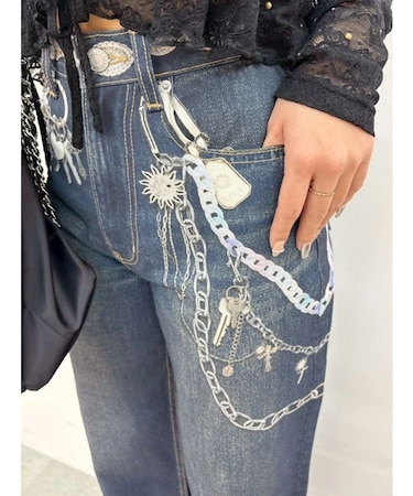 フェイクグラフィックワイドパンツ