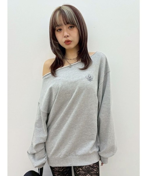 ワンショルダースウェットトップス