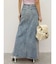 レースグラフィックロングデニムスカート