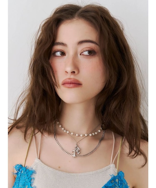 CROSS PEARL CHAIN 3連 ネックレス