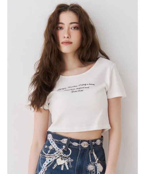 レタリングシンプルショートTシャツ