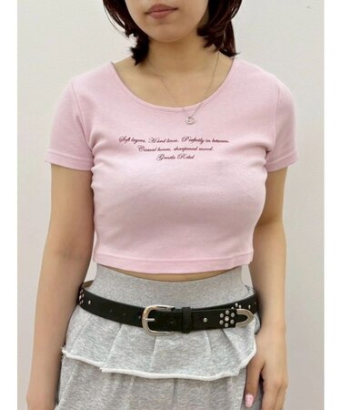 レタリングシンプルショートTシャツ