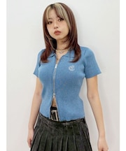 ZIPニットトップス