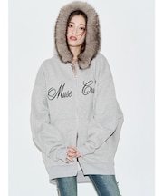 オーバーサイズ ZIP UPフーディー