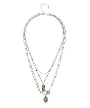 COIN MOTIF PEARL 3連ネックレス