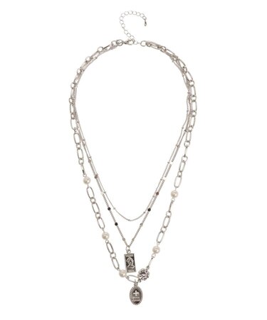 COIN MOTIF PEARL 3連ネックレス